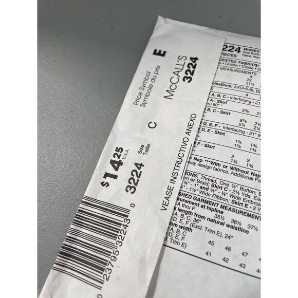 Y2K McCalls 3224 Sewing Pattern Size C 10-12-14 Misses Wrap Skirt 6 Pieces CUT - Picture 5 of 7